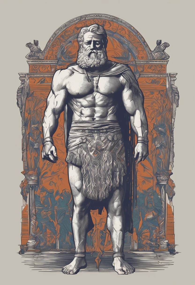 (masterpiece), ultra detailed, 3 views, character view(Front view, side view , back view), (detailed character sheet) , reference sketch of a god, God of Greek mythology, Zeus, His physical appearance is often portrayed as having a strong and muscular build.., by rubio, Wearing traditional Greek white clothing, like a loose tunic or chiton, Ultra-realistic, crisp, intricate details, intricate details, and style, Simple background illustration