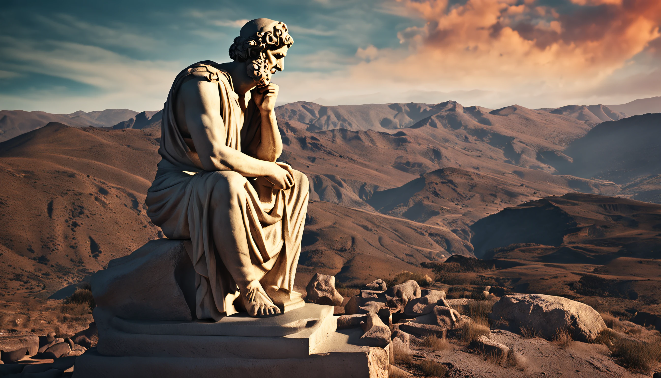 Statue of a Greek philosopher