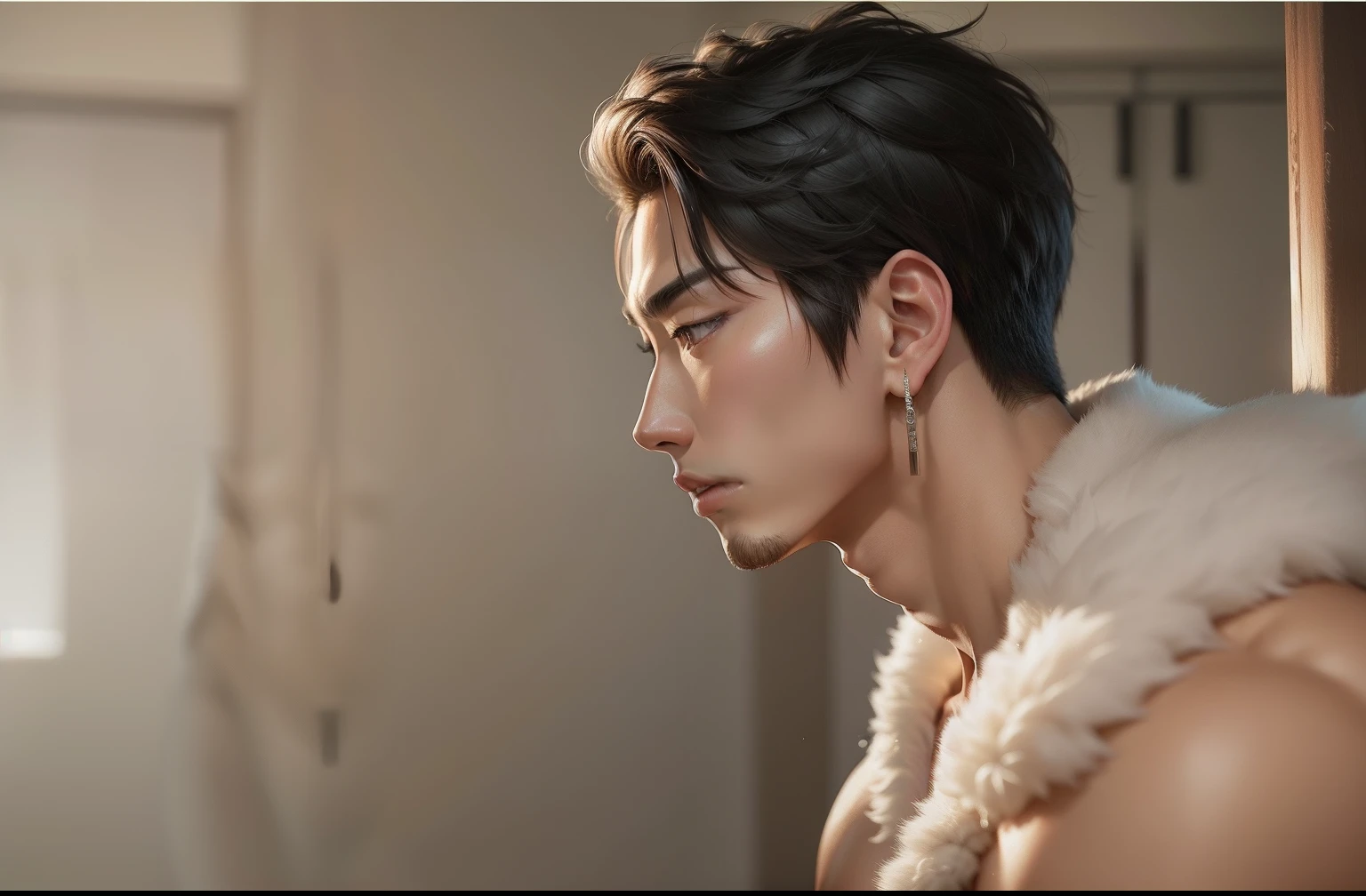 Turn into K-pop handsome asian muscular