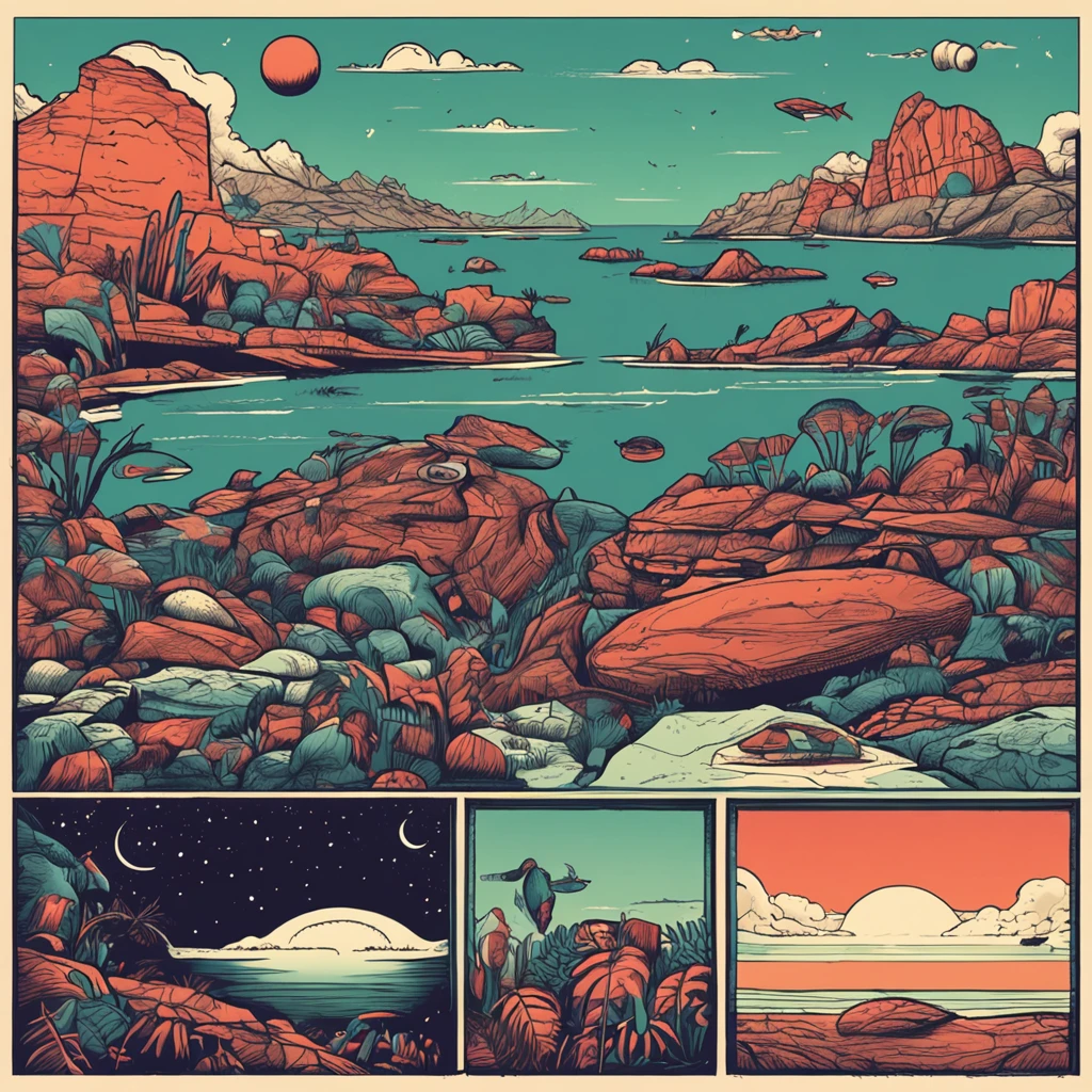 Planeta com mar e terra