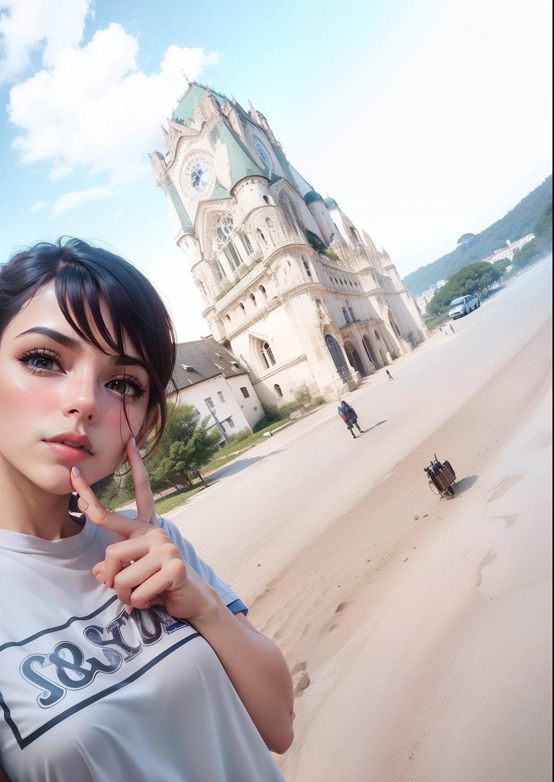 Gogerar imagem em diferentes lugares do mundo com o mesmo rosto na imagem