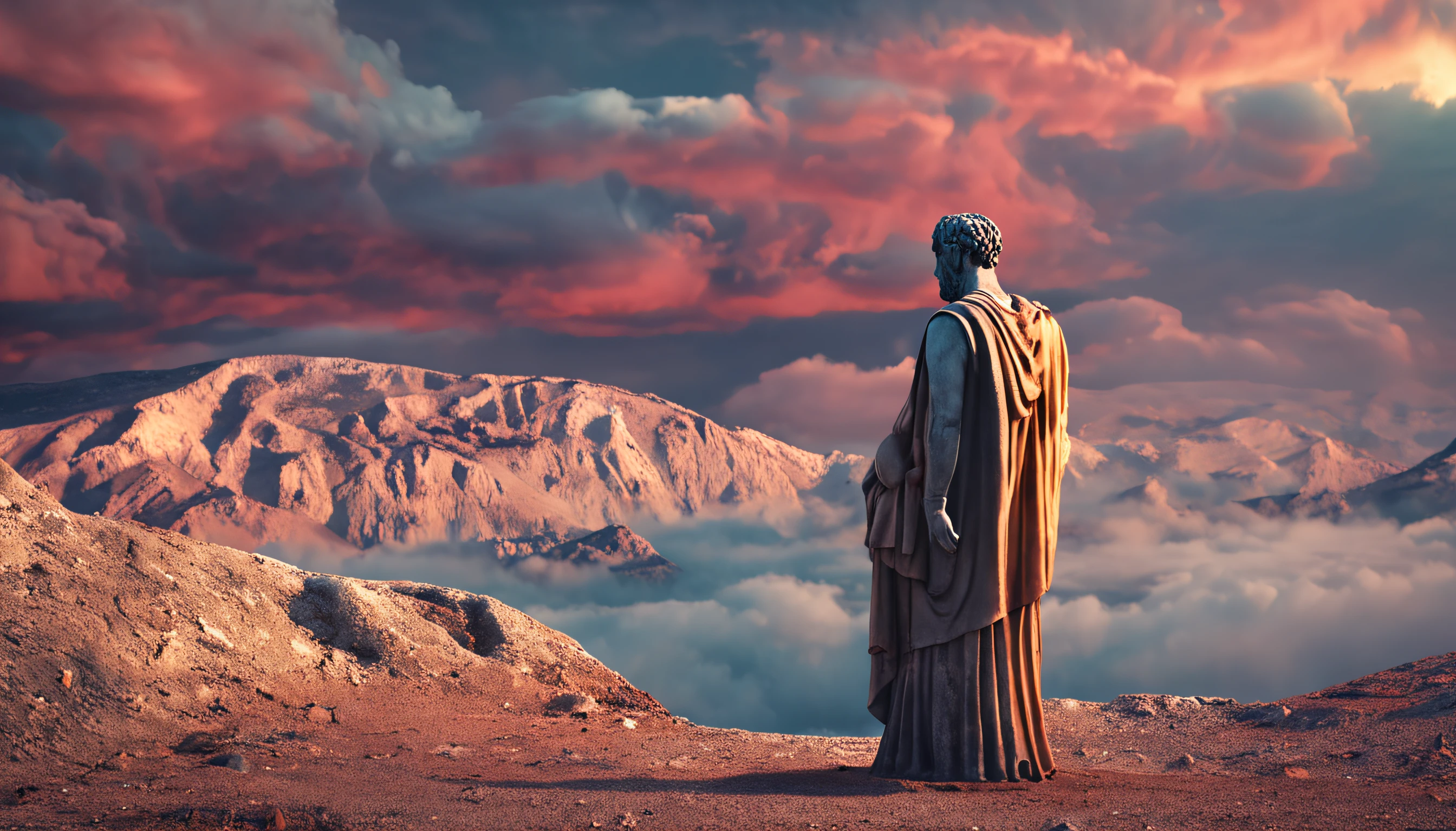 Greek statue, stoicism style,