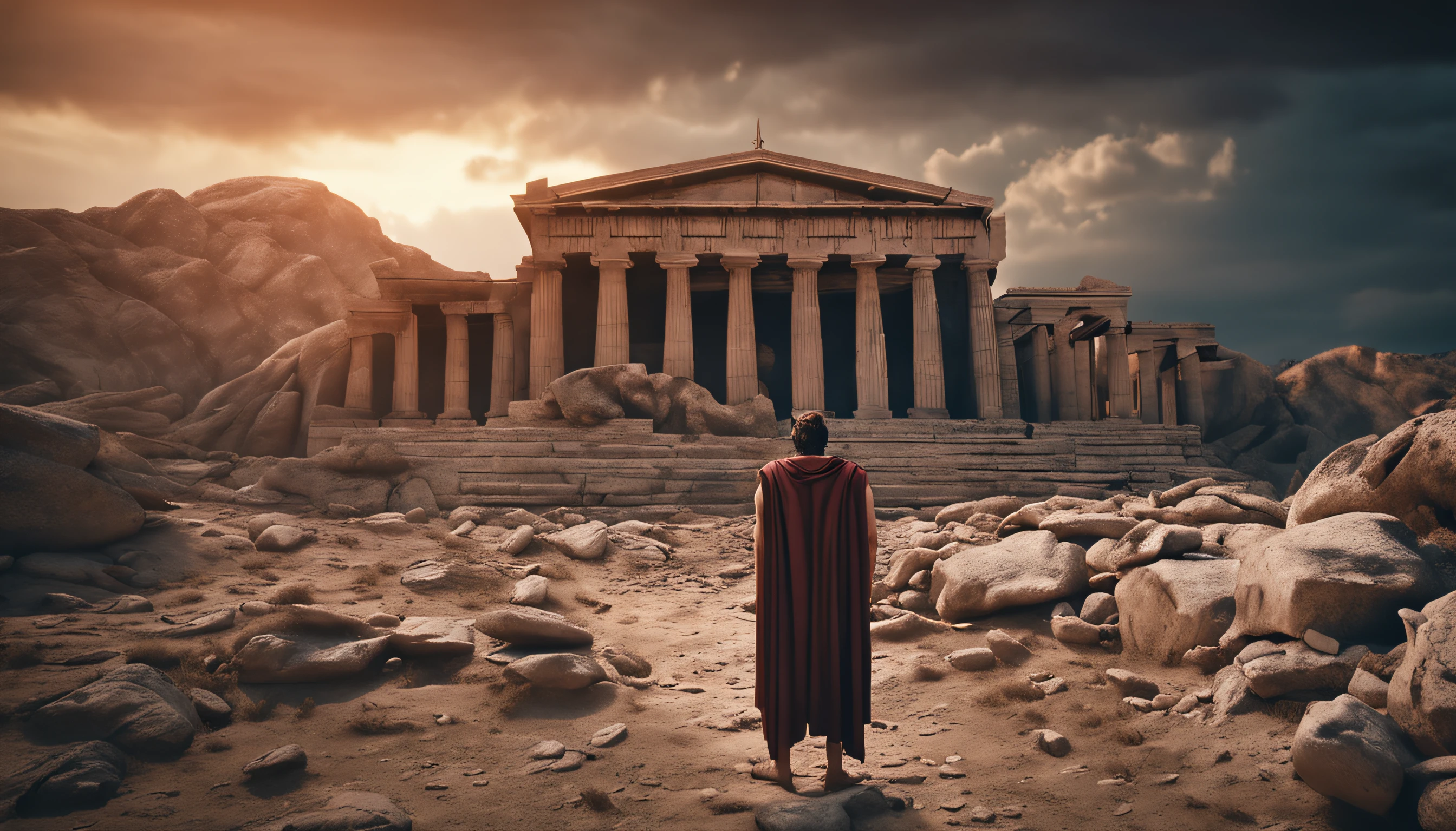 Stock Gricki Stoic
which is the historical Greek status with
Hercules-style profile muscles
Cinematic 8k and dark background