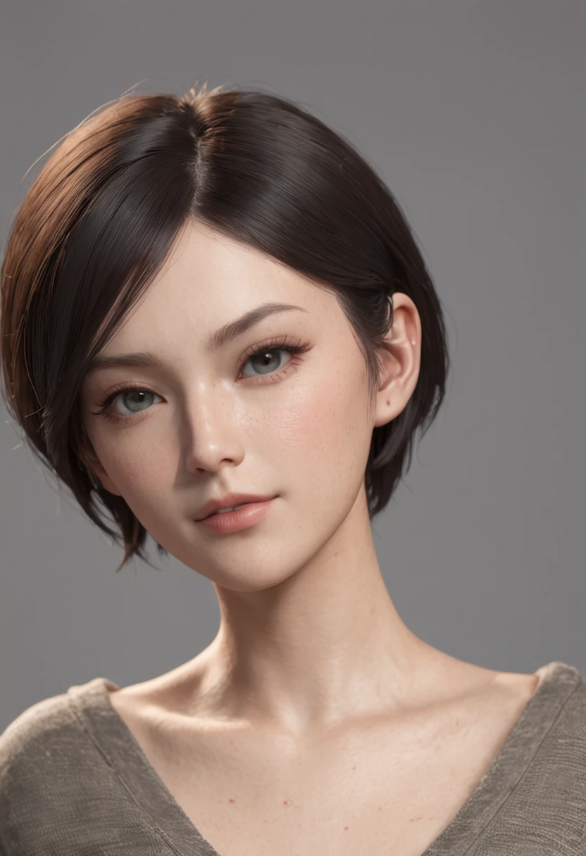 nijima makoto,persona5,without clothes,nude,(masterpiece:1.3), (8k, photorealistic, RAW photo, best quality: 1.4), (1girl), beautiful face, (realistic face), (black hair, short hair:1.3), beautiful hairstyle, realistic eyes, beautiful detailed eyes, (realistic skin), beautiful skin, (sweater), absurdres, attractive, ultra high res, ultra realistic, highly detailed, golden ratio