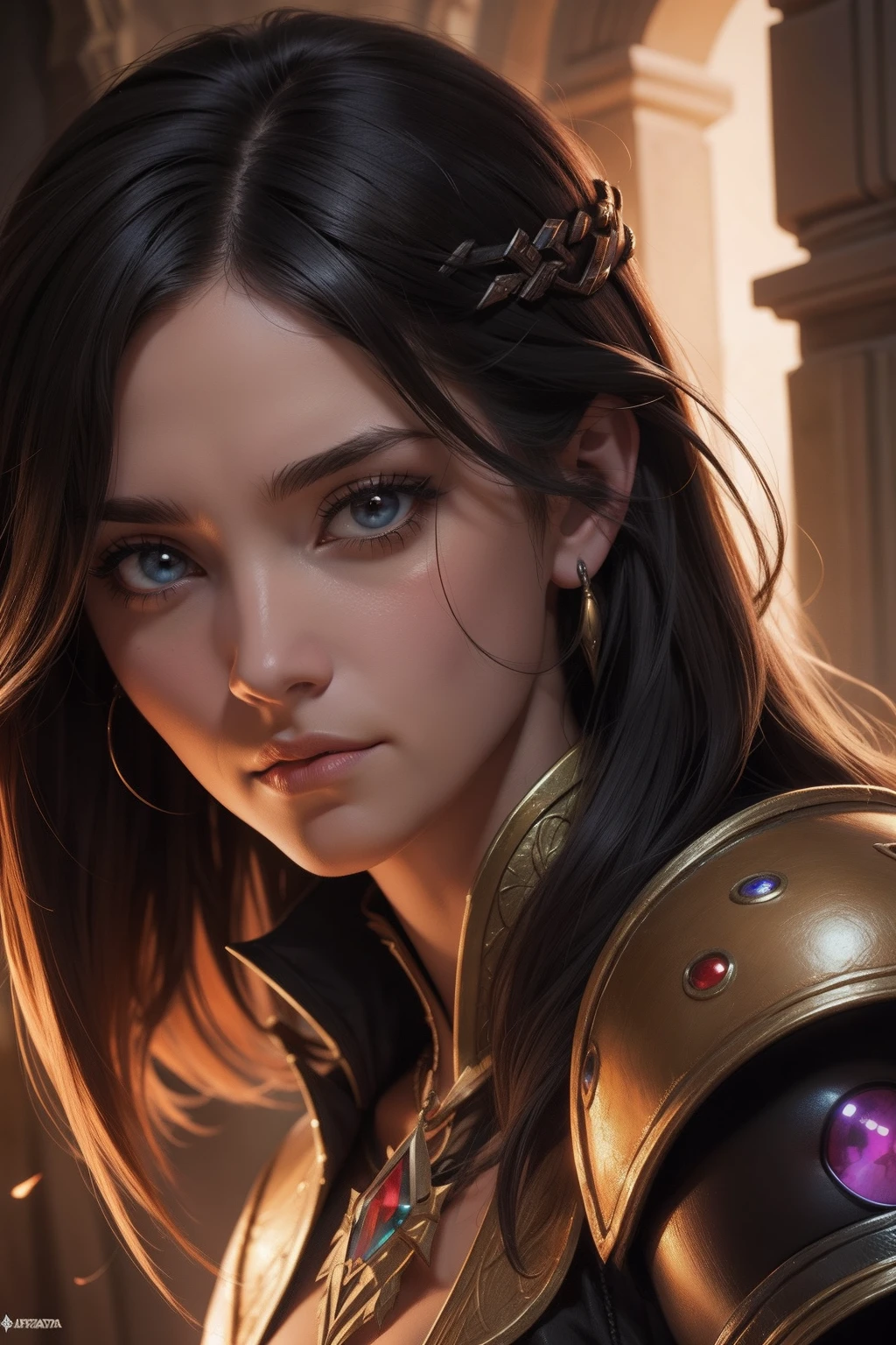 um close up de duas pessoas com cabelos longos e uma espada, d & d character reveal, Arte Guildwar, d&Personagens D, Personagens de Dungeons and Dragons, d&d arte do personagem dark sun, dungeons and dragons portrait, Arte da capa DND, Ghutra e Egal, d&D retrato, d & d pintura digital, d & D Dragon Age Warcraft