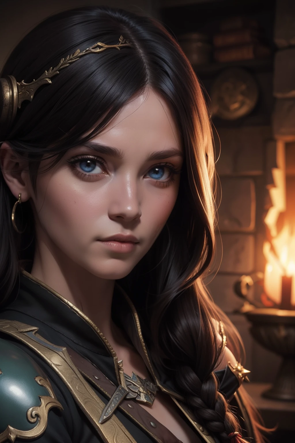 um close up de duas pessoas com cabelos longos e uma espada, d & d character reveal, Arte Guildwar, d&Personagens D, Personagens de Dungeons and Dragons, d&d arte do personagem dark sun, dungeons and dragons portrait, Arte da capa DND, Ghutra e Egal, d&D retrato, d & d pintura digital, d & D Dragon Age Warcraft