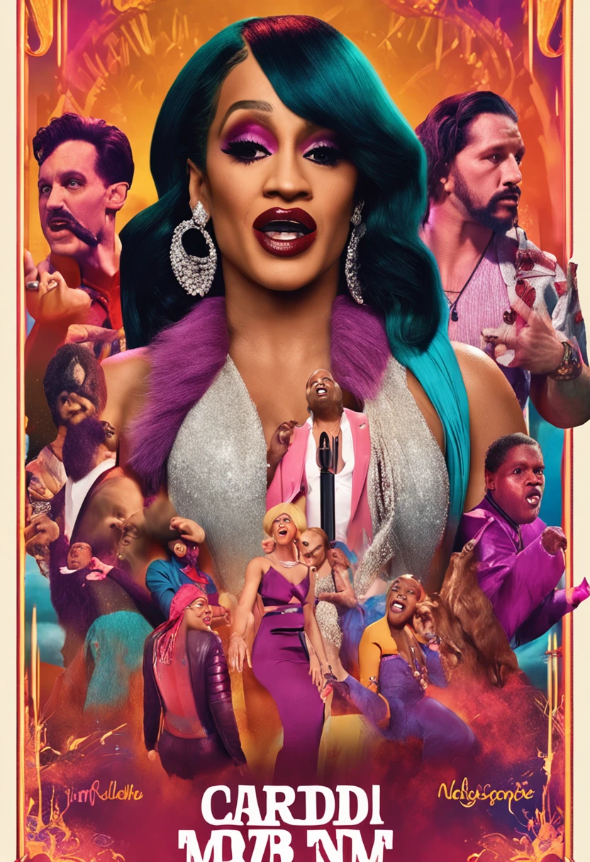cardi b face