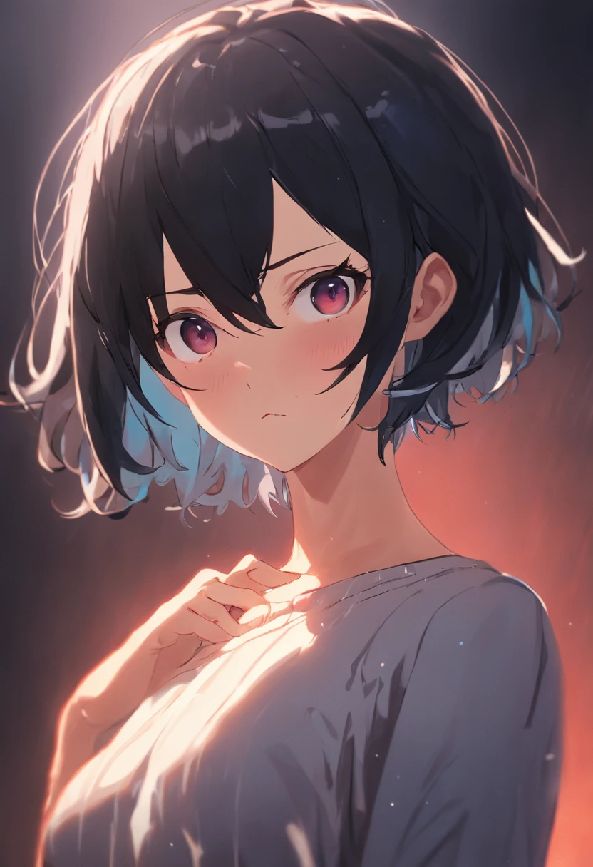 nijima makoto,persona5,without clothes,nude,(masterpiece:1.3), (8k, photorealistic, RAW photo, best quality: 1.4), (1girl), beautiful face, (realistic face), (black hair, short hair:1.3), beautiful hairstyle, realistic eyes, beautiful detailed eyes, (realistic skin), beautiful skin, (sweater), absurdres, attractive, ultra high res, ultra realistic, highly detailed, golden ratio
