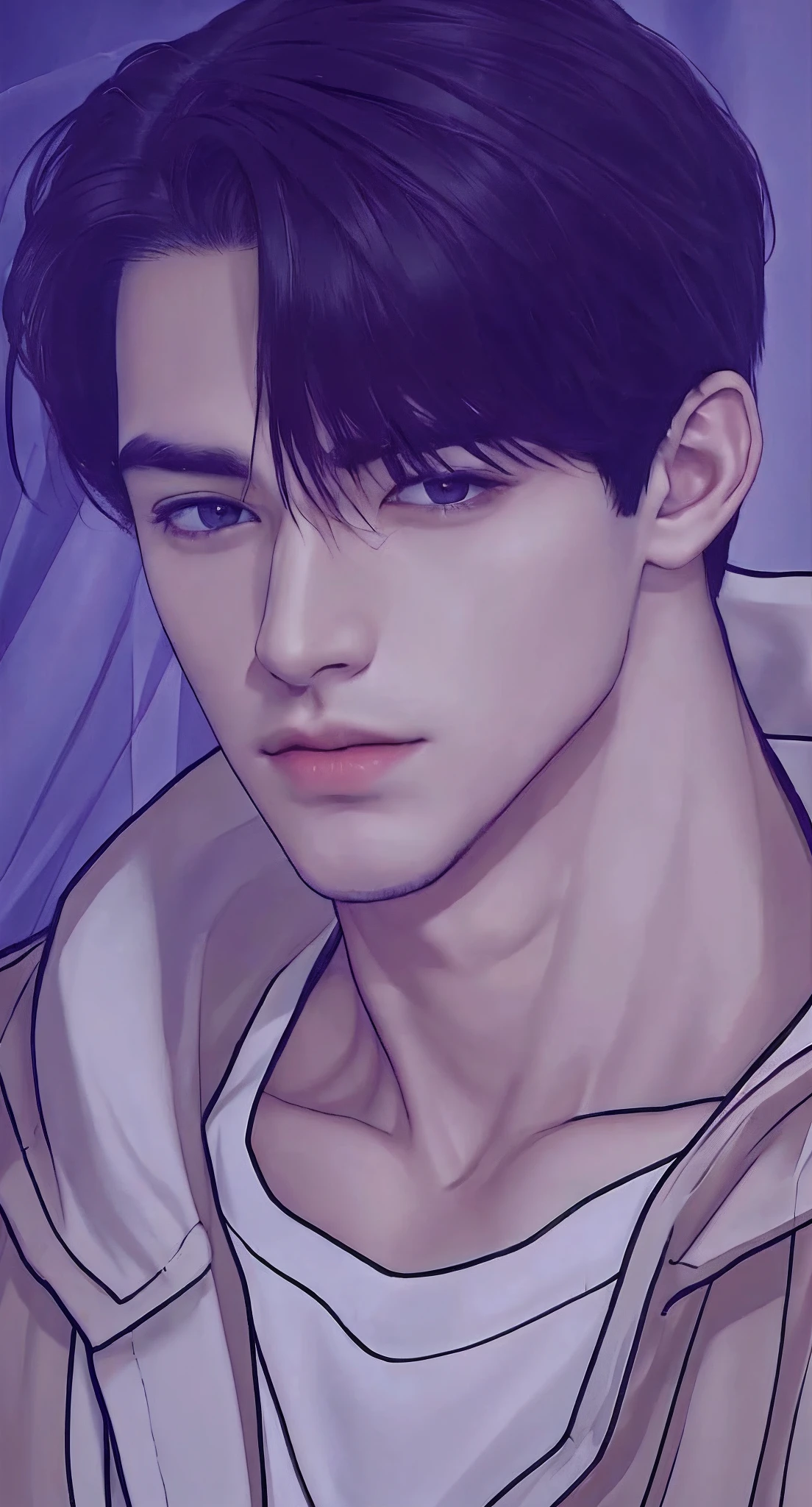 Oppav3, (masterpiece, super high quality, high resolution, 8K, complex: 1.2), (detailed face: 1.2), (wearing a brown shirt: 1.5), handsome, gold eye, detailed skin, pores, absurd, clumsy, 1boy, male focus, (realistic)), good lighting quality, muscle veins, (((pale skin)), curved, balanced eyes,