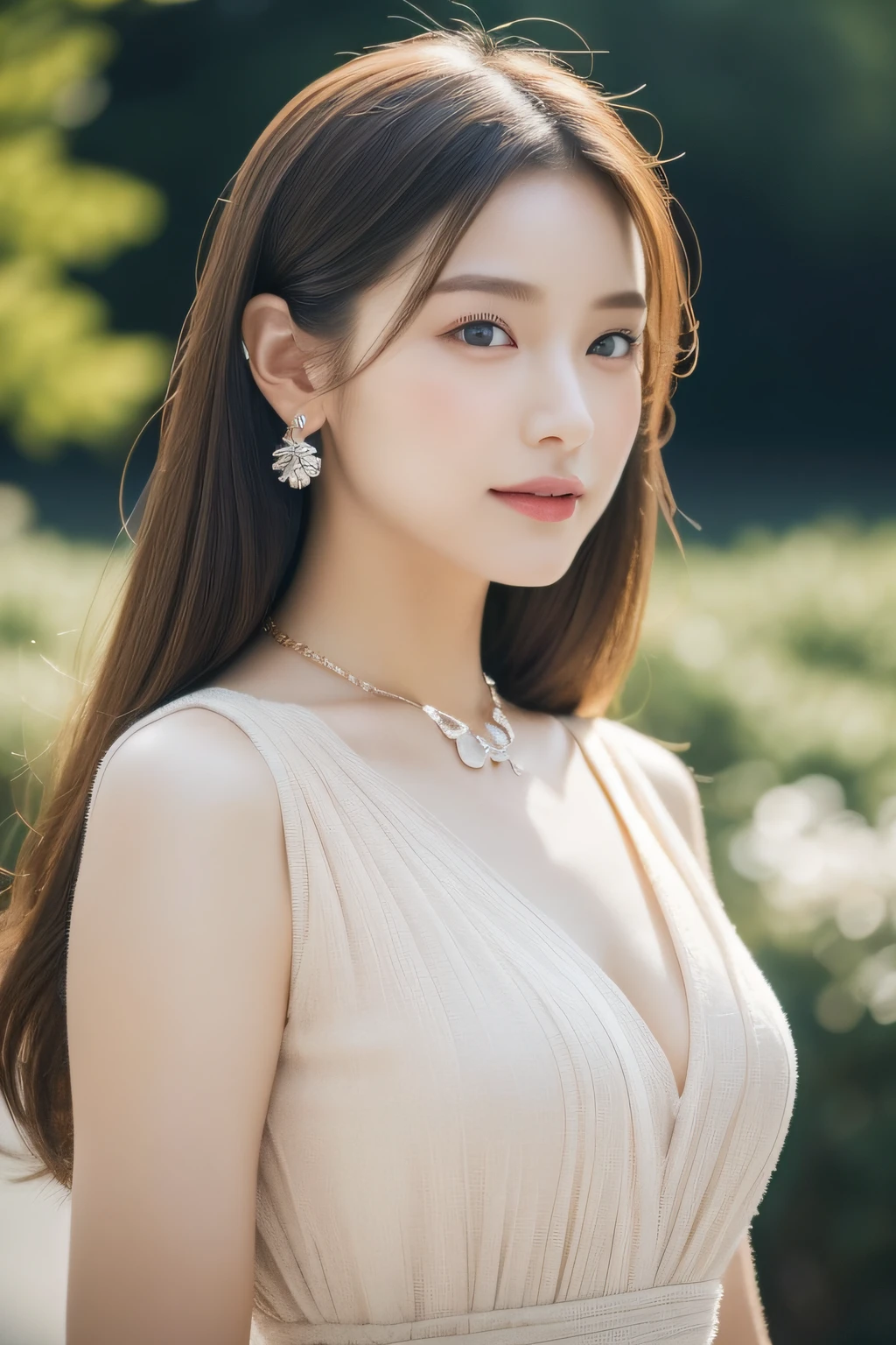 (((8K Very high resolution, high detailing, highly accurate, masutepiece))),Photography & realistic atmosphere,shinny skin,Beautiful skin,fine-grained white skin,Detailed face,Detailed eyes、Dark green eyes,Very pretty eyes,Detailed lips、very beautiful face,Very well-formed face、Lifelike face,shiny beautiful lips,Beautiful eyebrows,Ebisu background drawn in detail,、Delicate Makeup,The best natural makeup for professional stylists(((8K,very high res, high detailing, High Definition, masutepiece))),Japan idle,韓国アイドル,Very beautiful woman,Very beautiful girl,very shapely breasts、Ornaments that match beautiful fashion(((high-detail,high detal,masterpiece,Simple and elegant ornaments,a necklace,Bracelets, the ring, piercings,))),Adornments designed to the smallest detail,Beautiful Women's Mode Fashion,Very stylish and beautiful fashion,Summer fashion,Photograph the whole body,Very Beautiful Japan Woman,age19~23years old,A dress with a beautiful silhouette that is particular about design,Dresses made with attention to detail,Beautiful patterned dresses,Wearing sandals with detailed heels,Wearing beautiful heeled sandals,very beautiful hair with brown hair and shiny,Stylish and very beautiful long hair,Teary-eyed,Gentle smile,watching at viewers,Natural gestures,High-definition Ebisu as a background,Mature and beautiful, Beautiful but a little innocent,natural soft light,(((photorealisim))),Reality Live Action,Beautiful nails with nail art,Beautiful legs、,backshots,facing back,turned around,Very high resolution high detail masterpiece,Face,Natural realistic face,Natural light in the city