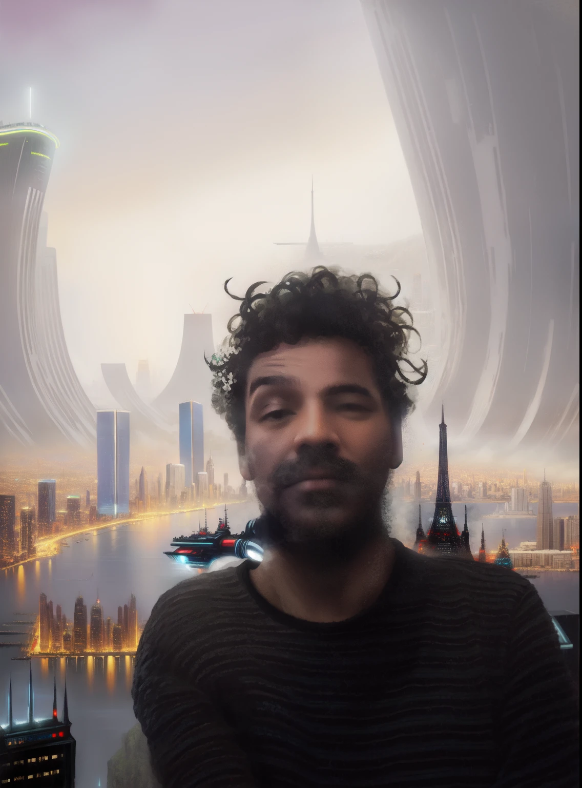 Futuristic cityscape