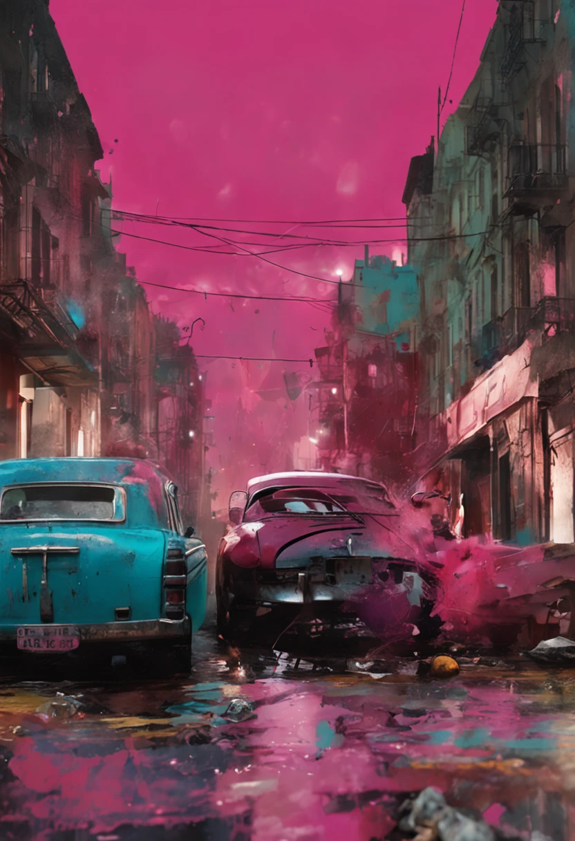 Tears. In the style of Adrian Ghenie. Dans le style de Tim Burton. Dans le style de Sewerslvt.
