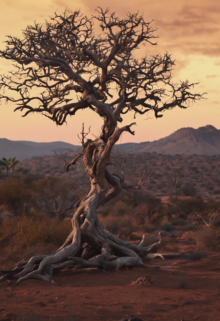 imagem de uma lua cheia grande, with a very sinister dry tree in front of you