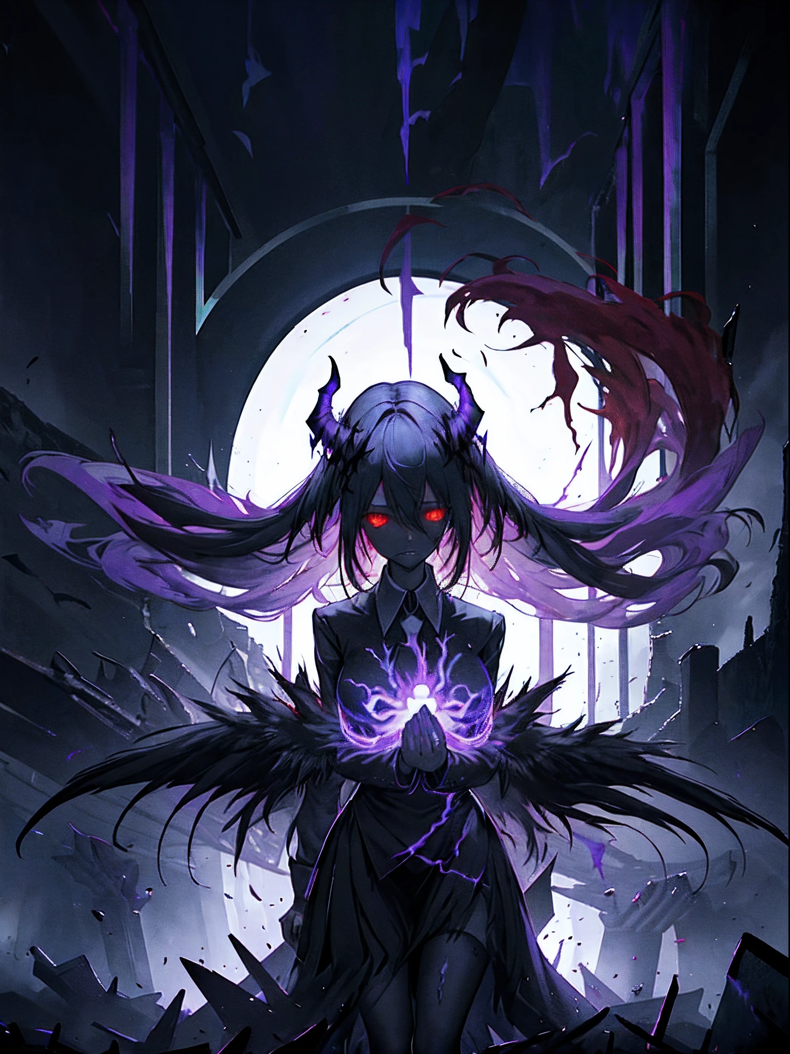 (dark skin), (demon horns), large breasts,
Immortal temptation takes over my mind
Condemned
Fallen weak on my knees, summon the strength
Of mayhem
I am the storm that is approaching
Provoking black clouds in isolation
I am reclaimer of my name
Born in flames, I have been blessed
My family crest is a demon of death
Forsakened, I am awakened
A phoenix's ash in dark divine
Descending misery
Destiny chasing time
Inherit the nightmare, surrounded by fate
Can't run away
Keep walking the line between the light
Led astray
Through vacant halls I won't surrend5r
The truth rev5aled in eyes of ember
We fight through fire and ice forever
Two souls once lost, and now they remember
I am the storm that is approaching
Provoking black clouds and isolation
I am reclaimer of my name
Born in flames, I have been blessed
My family crest is a demon of death
Forsakened, I am awakened
A phoenix's ash in dark divine
Descending misery
Destiny chasing time
Disappear into the night
Lost shadows left behind
Obsession's pulling me
Fading, I've come to take what's mine
Lurking in the shadows under veil of night
Constellations of blood pirouette
Dancing through the graves of those who stand at my feet
Dreams of the black throne I keep on repeat
A derelict of darkness, summoned from the ashes
The puppetmaster congregates all the masses
Pulling strings, twisting minds as blades hit
You want this power? Then come try and take it
Beyond the tree
Fire burns
Secret love
Bloodline yearns
Dark minds embrace
Crimson joy
Does your dim heart
Heal or destroy?
Bury the light deep within
Cast aside, there's no coming home
We're burning chaos in the wind
Drifting in the ocean all alone