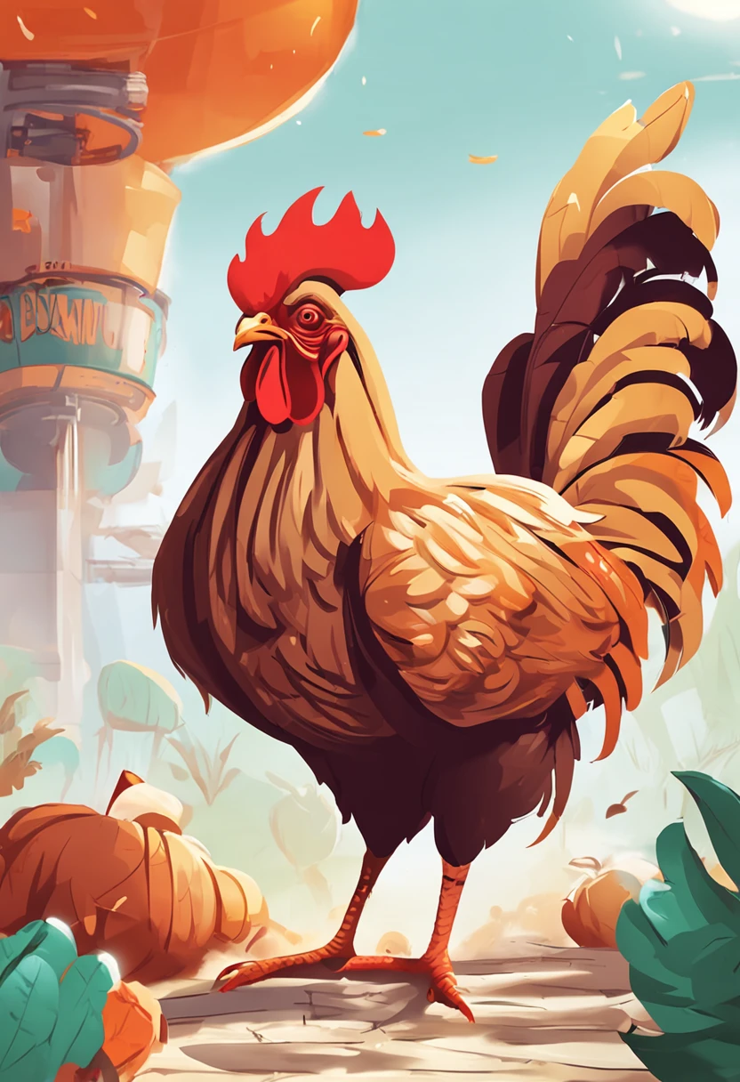 You will try your best to design a cute、Lively cartoon chicken image,And with powerful lines and bright colors,to highlight the vitality and character of the brand。
Below is a description of the preliminary design:
There is an image of a cartoon chicken in the center of the logo,It can have a bright feather color,Probably orange、Yellow or red, etc。The image of the chicken can be in a standing position,Show a sense of confidence and strength。Eyes can be large and bright,Show an expression full of curiosity and energy。Feathers can be expressed by lines,Show details in a simplified way。The image of a chicken can stand on a simple pedestal,It can have the brand name "Fried Chicken Man" on it,Use modern、Powerful fonts,Goes well with the image of the chicken。
