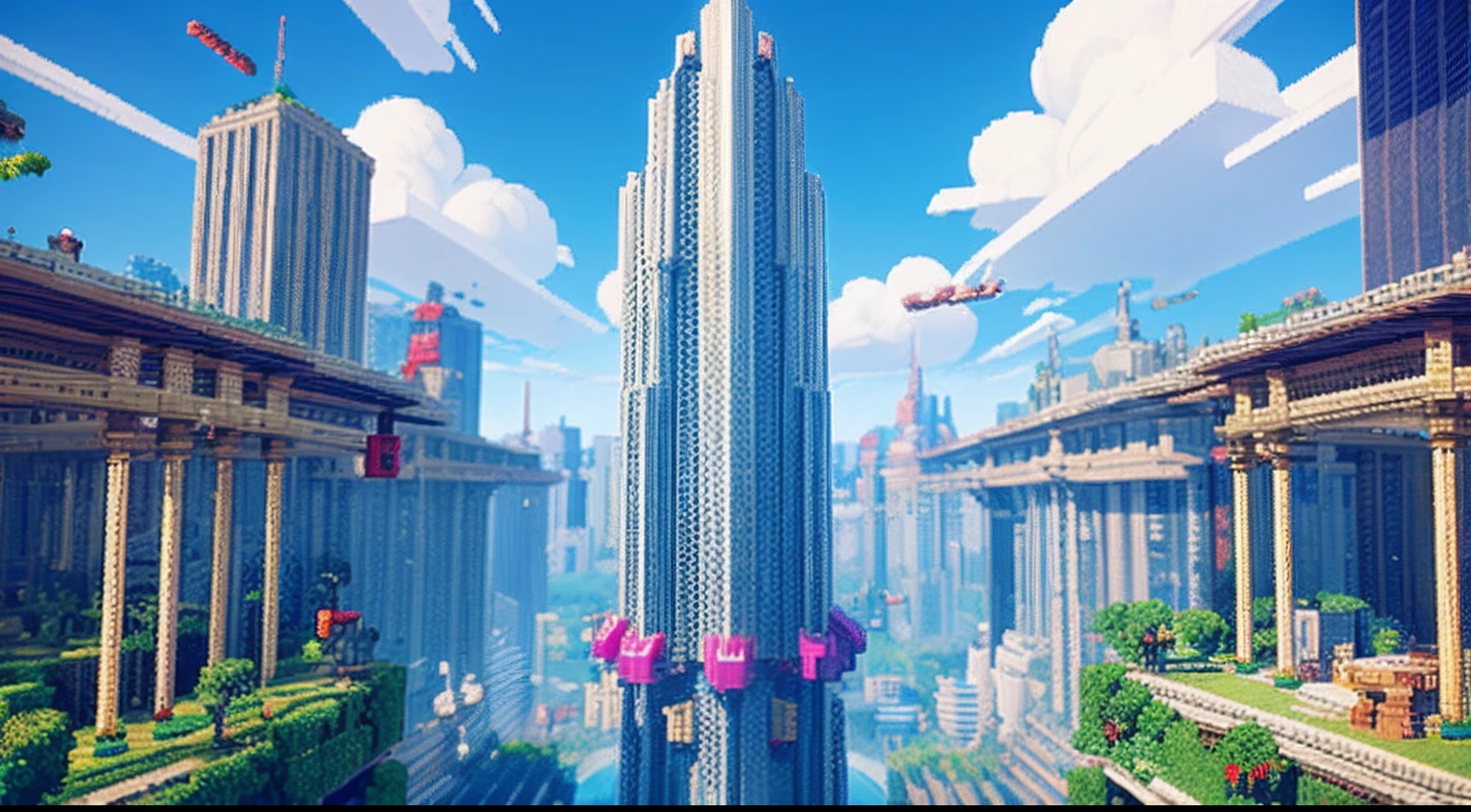 pixel game,scenography,fantastical scenes,Space City,levitating, Pixel art #pixelart