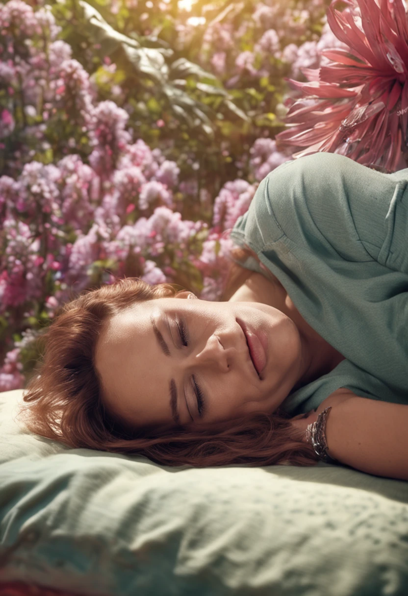 (((BIG ASS))) 25-year-old girl lying face down on bed, sonriendo, (ojos verdes), (ultra detailed pose), 8k, (big boobs)