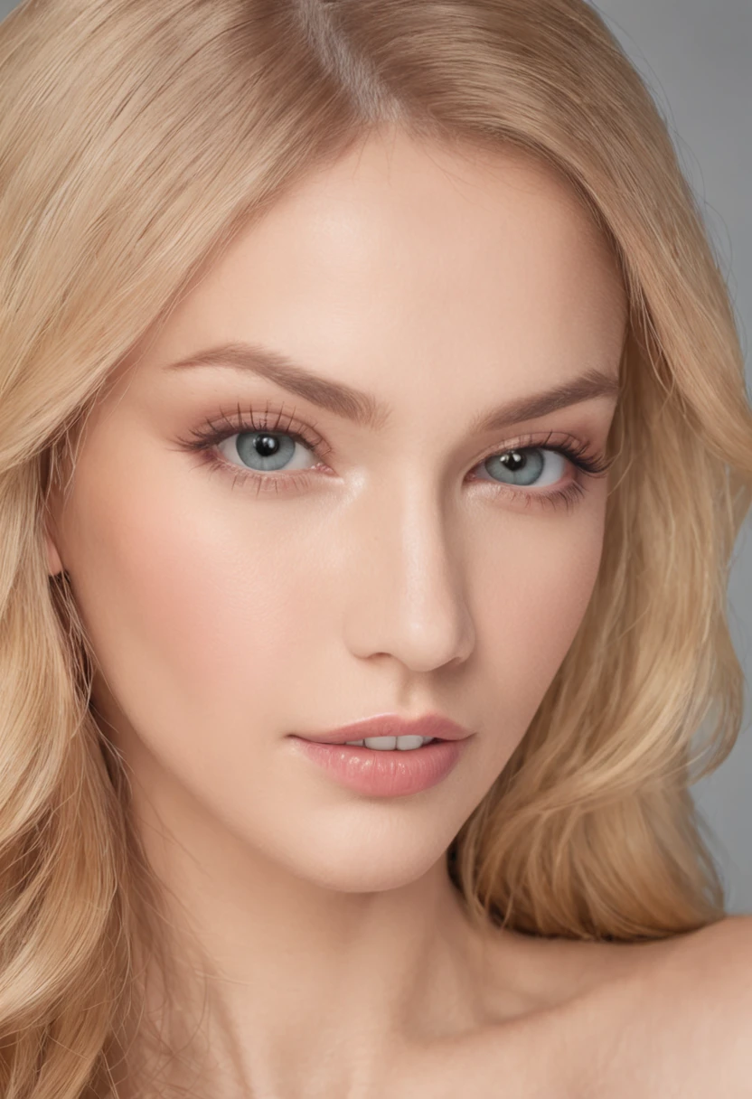 Long and silky hair, golden blonde, bright teal eyes, long and curled eyelashes, arched and defined eyebrows, light and even complexion, plump and rosy lips, radiant smile with white and aligned teeth, straight and proportional nose, high cheekbones, well-defined jawline, slender neck, slim and toned figure, proportional bust and hips, narrow waist, long and toned legs, well-kept feet with painted nails, soft hands with long and well-maintained nails, smooth skin without imperfections, graceful posture, melodic voice, delicate and pleasant aroma, charisma and confidence, intelligence and sharpness, keen sense of humor, exceptional communication skills, passion and determination, understanding and empathetic, stylish and elegant clothing, discreet but elegant jewelry, natural and enhancing makeup, positive and optimistic attitude, cultural and artistic knowledge, linguistic skills, musical or artistic talent, adaptability and resilience.