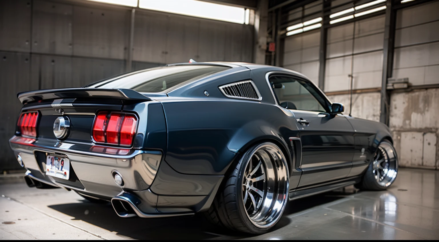 Ford Mustang Eleanor、United States、Chopped Car、Old Car、Wide tires、Tires are large、Exposed supercharged large engine、Turbocharger、supercharger、Full Tune、Drag car、Black body、Low vehicle height、Modern restoration