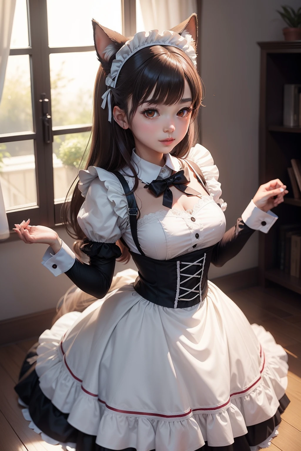 masterpiece, best quality, maid, kemonomimi_mode,