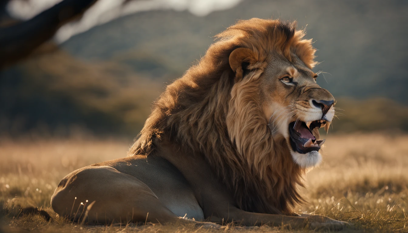 lion head with a deer inside its mouth