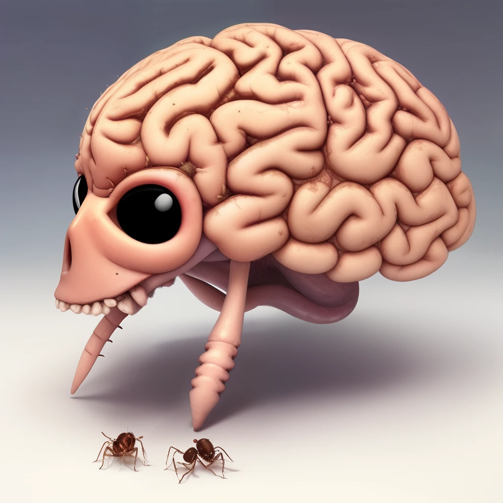 Brain infested with ants