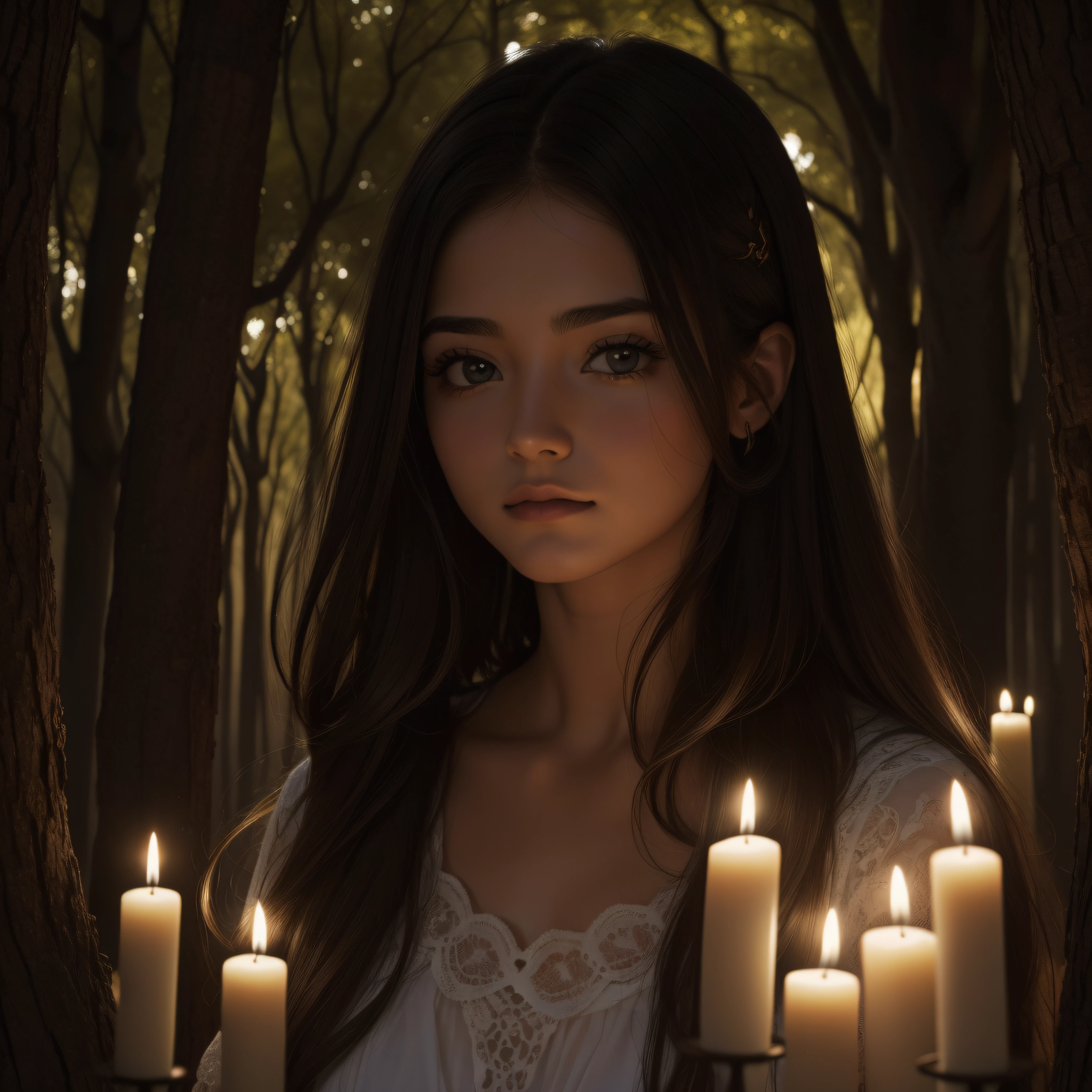 (extremadamente detallado, obra maestra, La mejor calidad, foto antigua, principios de siglo) rostro con piel de babosa, una linterna directa lo ilumina, bosque de noche. plano cercano. sangre por el suelo.