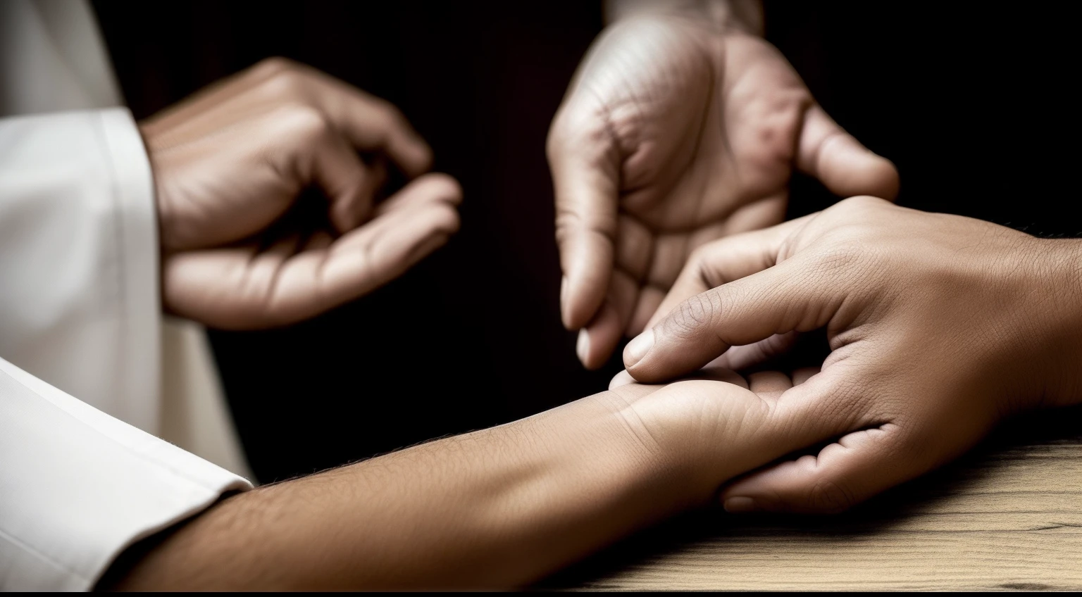 Na segunda metade da imagem, Put a person with a humble heart, perhaps in a lower position, Showing compassion, empathy and willingness to help others. This part of the image would represent the wisdom that is present in humility.