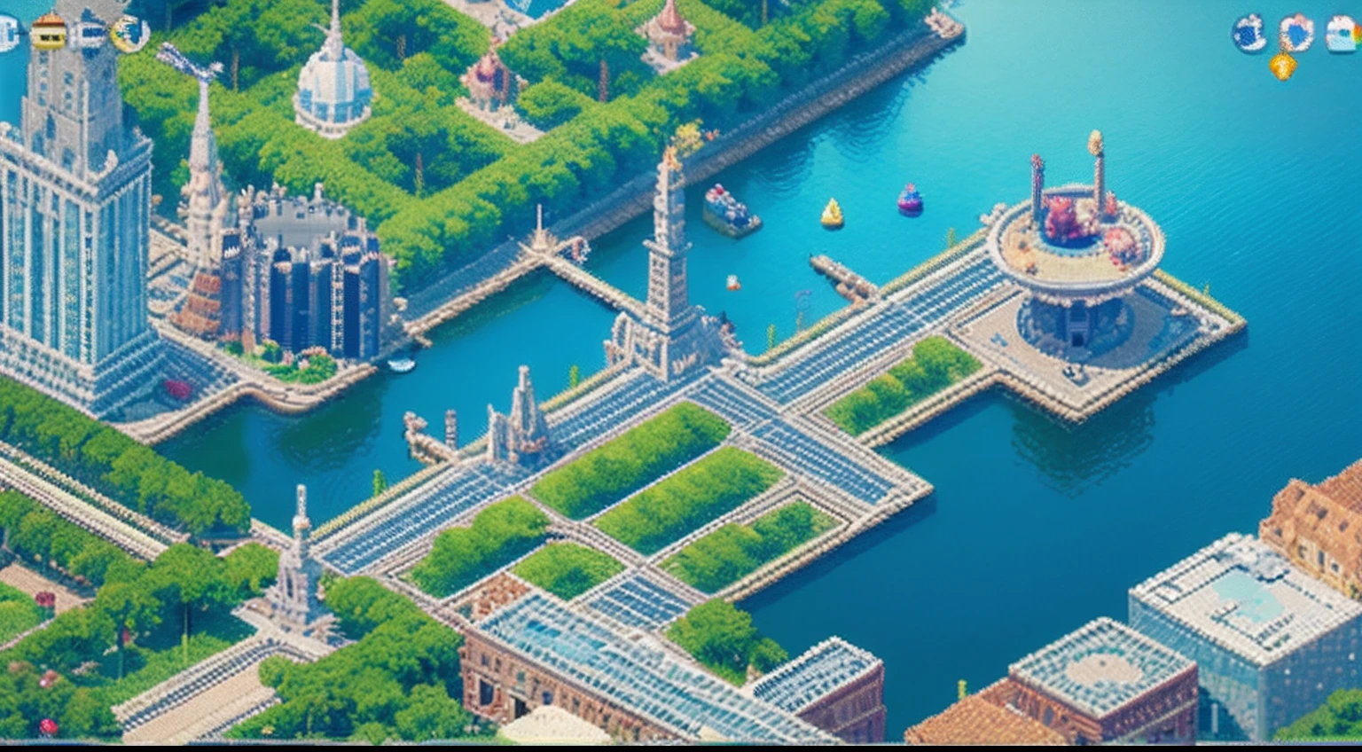 pixel game,scenography,fantastical scenes,Space City,levitating, Pixel art #pixelart