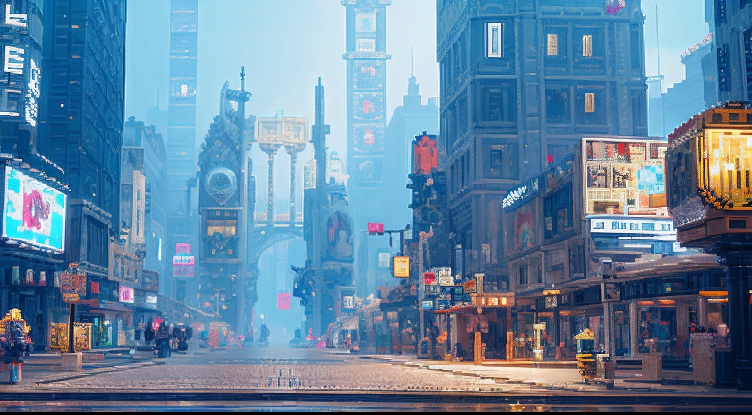 pixel game,scenography,fantastical scenes,Space City,levitating, Pixel art #pixelart