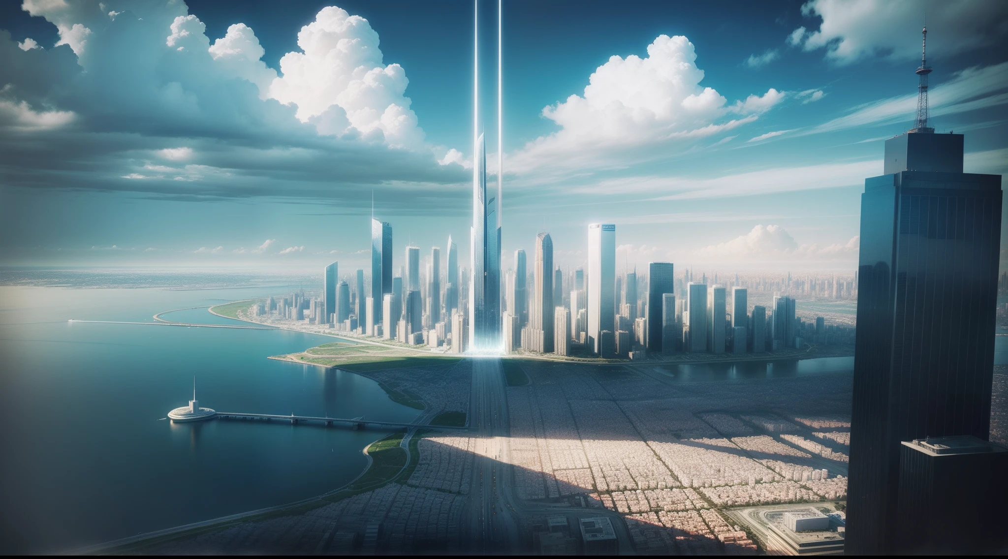 city above the skies