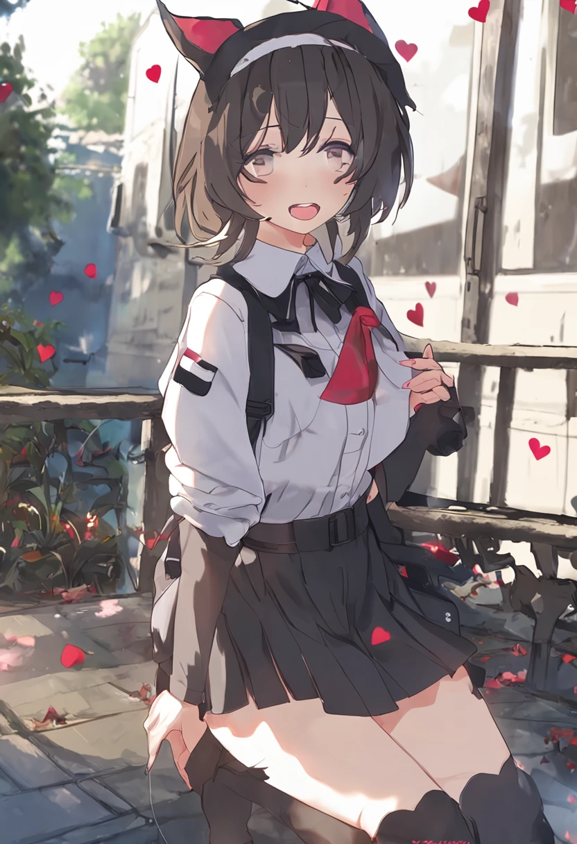masterpiece, best quality, moon, incredibly_absurdres, kawaii, short hair, ahoge, shy, heart-shaped eyes, medium breasts, sarashi, torn pantyhose, knee_boots, beret, spread legs, body_writing,