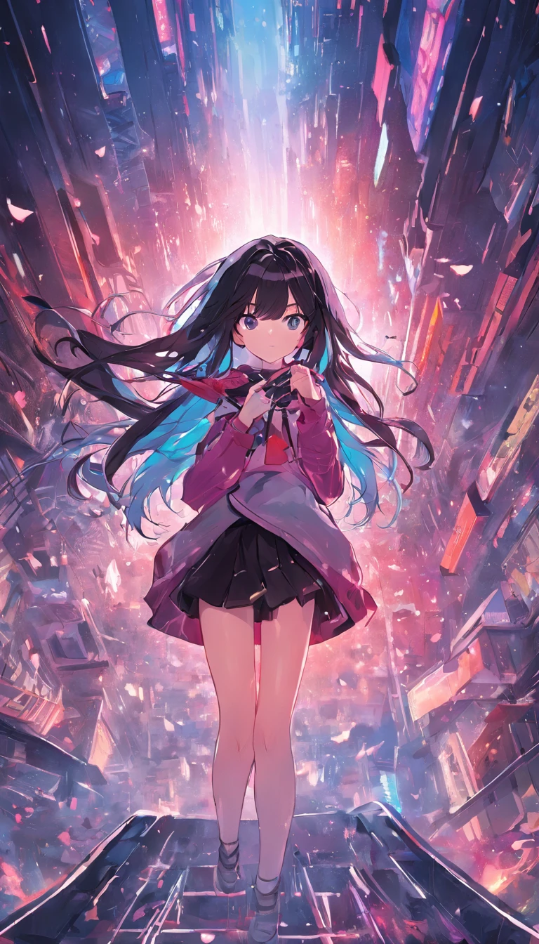 Best quality, Works of masters, A high resolution, 1girll, Super beautiful face, super beautiful eye, Super beautiful hair,Trendy outfits,Sexy and charming,Color explosion,Black color hair,Large hairpins,full bodyesbian,Squatted,鎖骨,posing on a,MagazineCover
