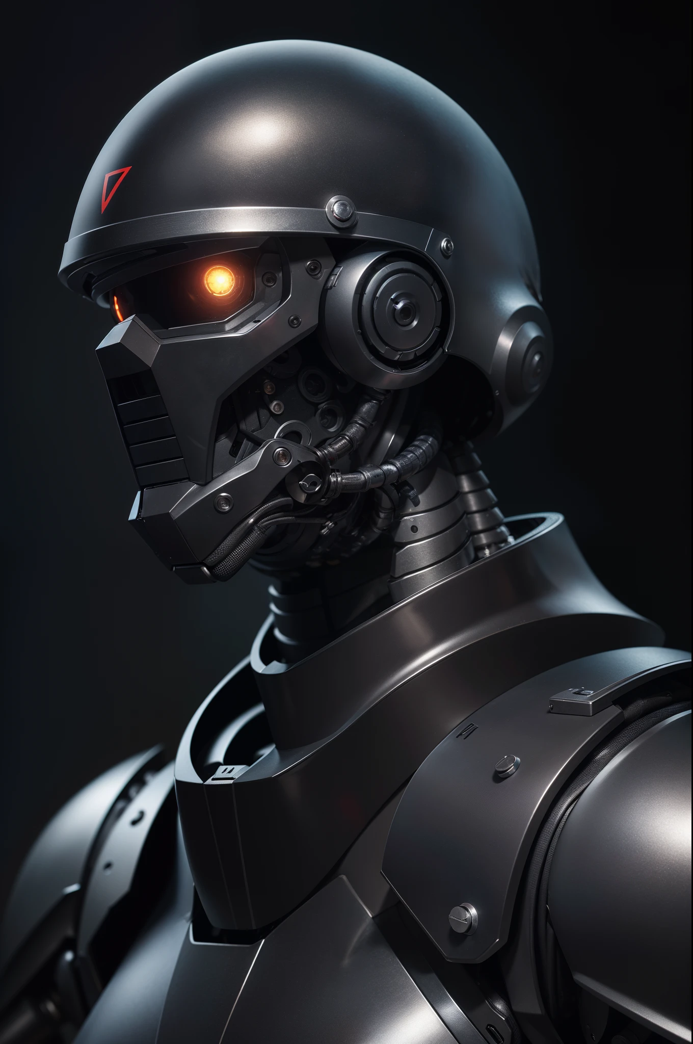 ((best quality)), ((masterpiece:1.2)), (extremely detailed:1.1), (8k, high quality, cinematic, hyper realistic, illustration), (autodesk maya, vray render, ray tracing, hdr), (DSLR, full frame, 16mm focal length, f/4 aperture, dynamic perspective, deep depth of field), (robotic soldier, brutal armor, heavy metal design, fear inducing mechanical gear, closed helmet), (mshn robot:0.65, mshn:0.35), (subdivision, cyber muscle, angular design, mechanical, carbon-fiber, high-tech, pistons, robotic frame, metal joints, rubber cables), (scifi, hard surface, armor, metal bolts, robotic, industrial, structures, sub-d), (bloom, rim lighting, studio lighting, soft lighting, low key), futobot, 3d, realistic