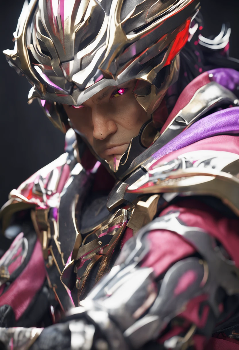 Octane renders a portrait of Mitsurugi's character, 3 d, Octane Render, depth of fields, unreal enginee 5, Concept art, Vibrant colors, Glow, Trending on ArtStation, ultra high detail, A hyper-realistic, Cinematic lighting, Focused, 8 K