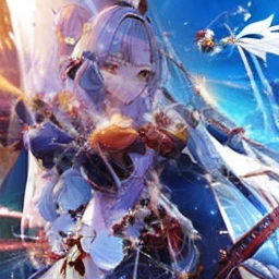 anime girl with a sword and a bird in her hand, ayaka genshin impact, extremely detailed artgerm, seductive anime girl, detailed digital anime art, ayaka game genshin impact, anime art wallpaper 8 k, beautiful alluring anime woman, from the azur lane videogame, anime art wallpaper 4 k, anime art wallpaper 4k, anime style 4 k