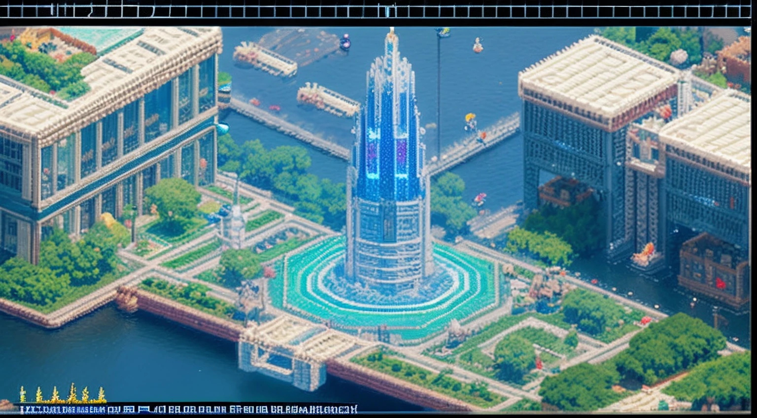 pixel game,scenography,fantastical scenes,Space City,levitating, Pixel art #pixelart