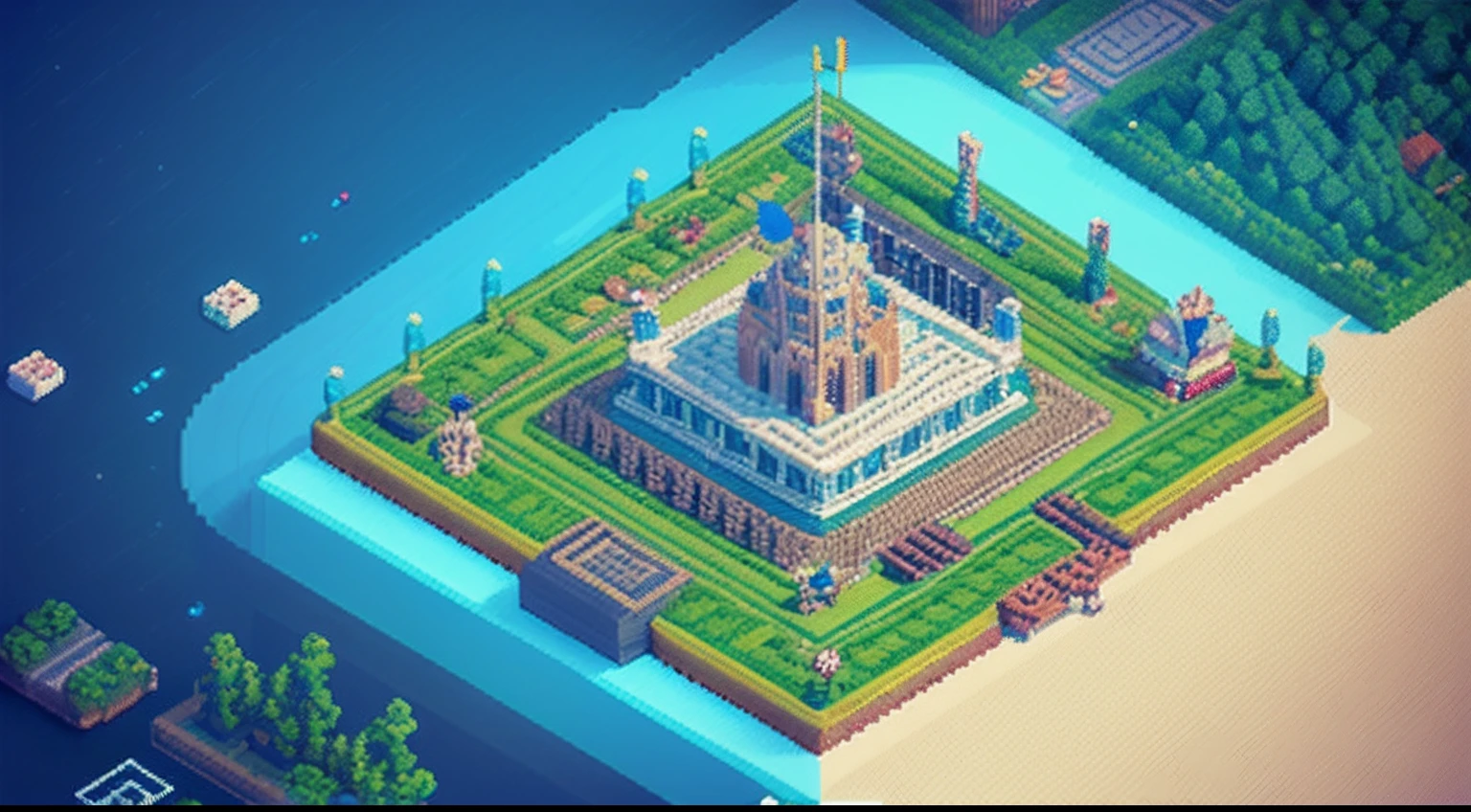 pixel game,scenography,fantastical scenes,Space City,levitating, Pixel art #pixelart