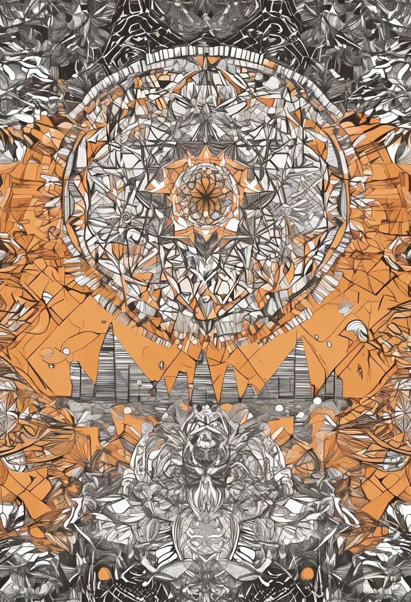 Fractal Theme, mockup, Corgi in designer clothes, Art stereometry, Math, Art Fantasy, Art Flower of Life Sacred Geometry, Sparks and surges, a sticker, Vector T-shirt Art Design, Ready to print, white bg, Vibrant, Absolutely black thin contour, Detailed, a sticker