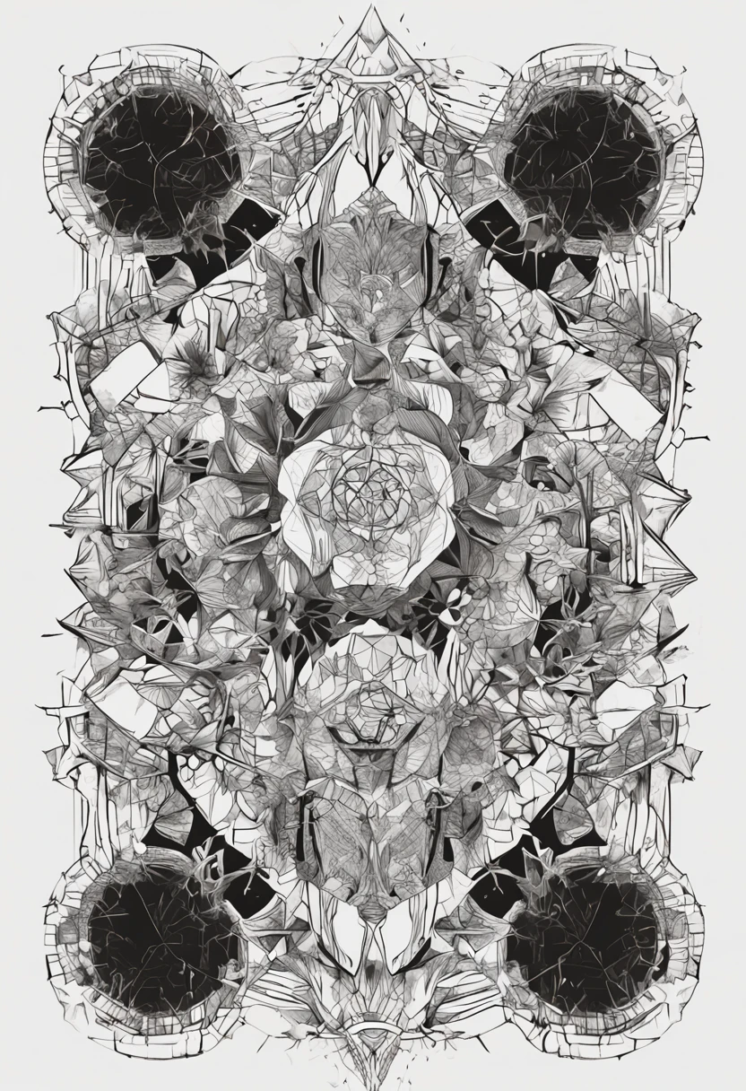 Fractal Theme, mockup, Corgi in designer clothes, Art stereometry, Math, Art Fantasy, Art Flower of Life Sacred Geometry, Sparks and surges, a sticker, Vector T-shirt Art Design, Ready to print, white bg, Vibrant, Absolutely black thin contour, Detailed, a sticker