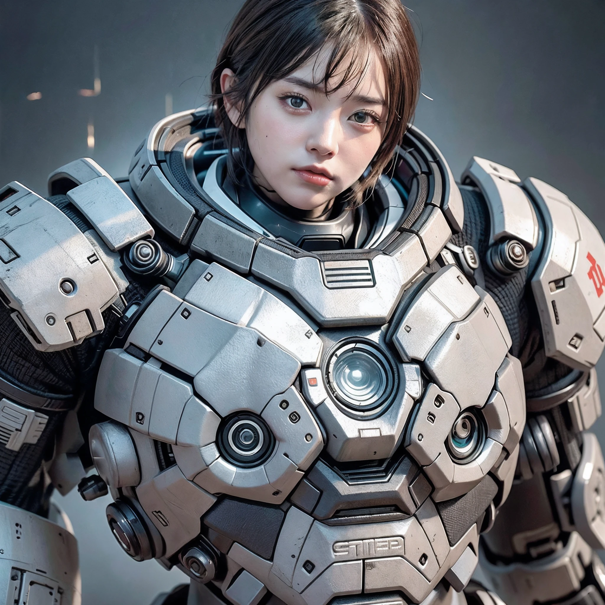 Urso bonito como Doom Slayer、realistic scifi cyberpunk power armor robot、cinemactic、8k、Slt、((com detalhes intrincados、hiper detalhado))、(Luzes:1.3)、(cinemactic:1.3)、(Art Station:1.3)、corpo inteiro