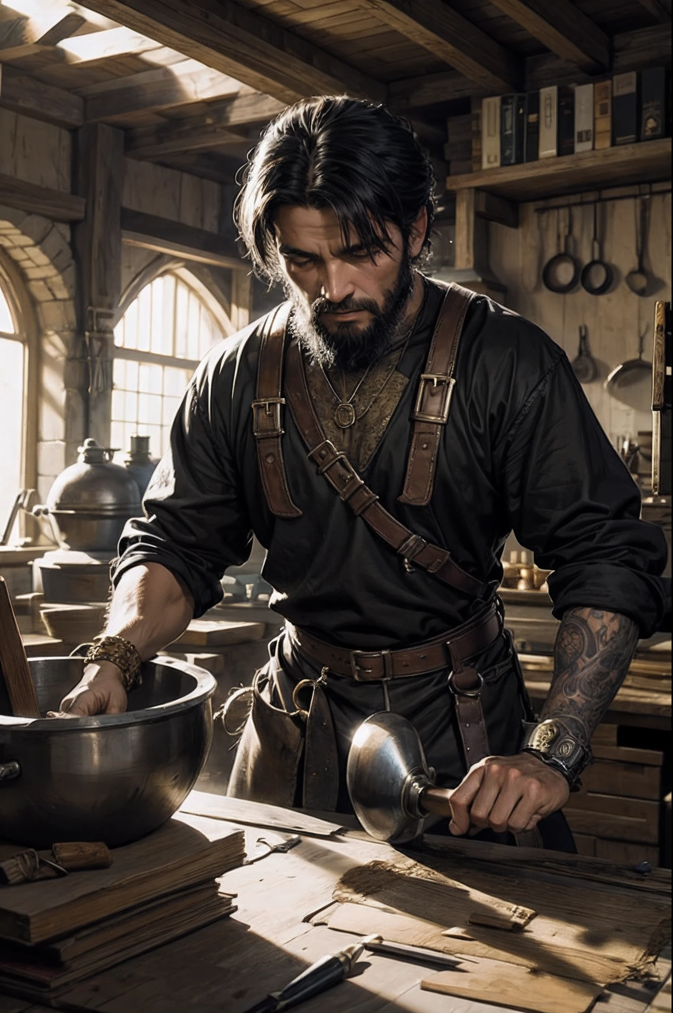 Draw a blacksmith
