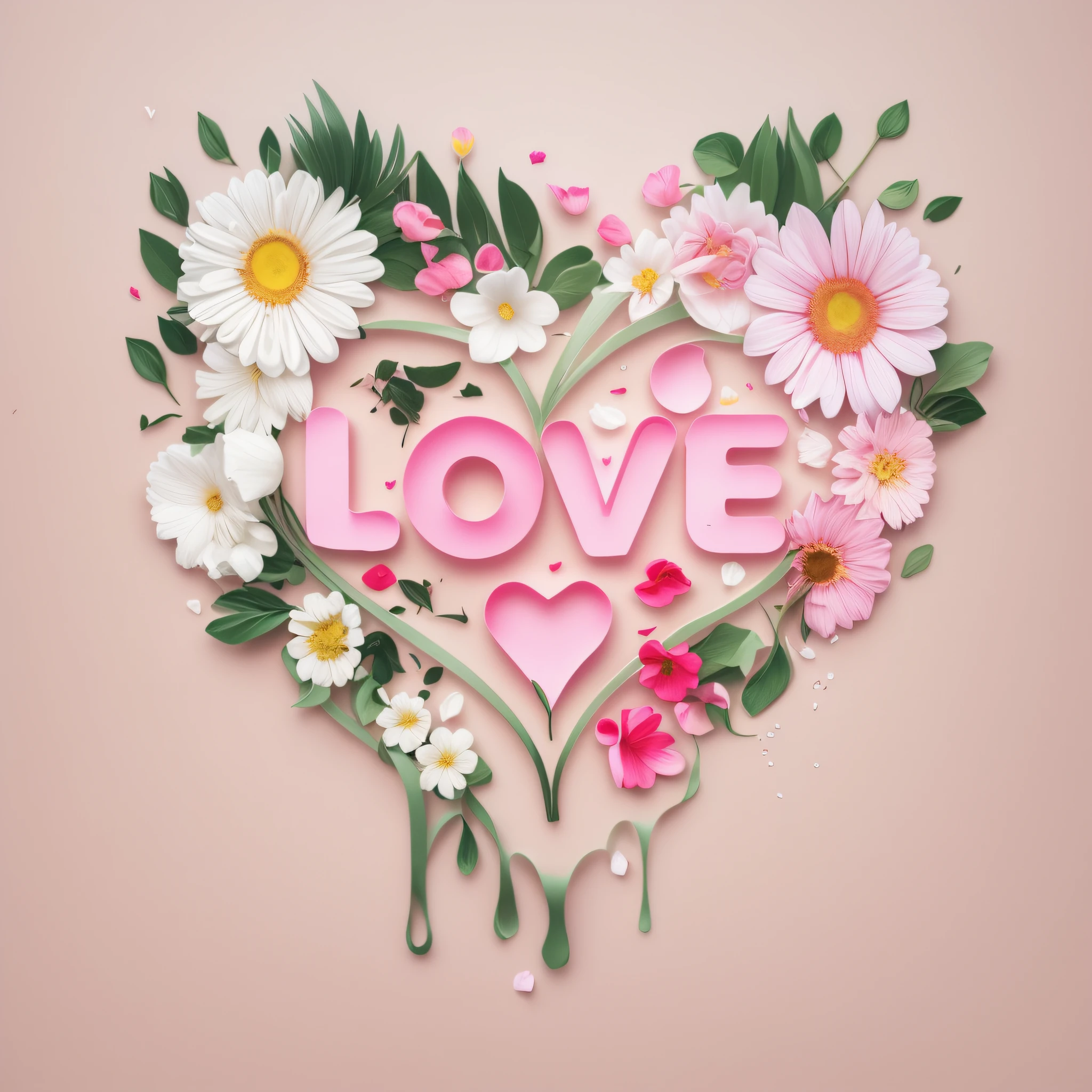 There is a heart with flowers and the word My loves in it, Arte Conceitual do My loves, Arte bonita UHD 4K, bela arte digital, bela arte digital, tema amor, lindo arte digital, amo arte, arte digital muito bonita, heart made of flowers, linda arte digital linda, 3d arte digital 4k, love OS the beginning of everything, beautiful artwork