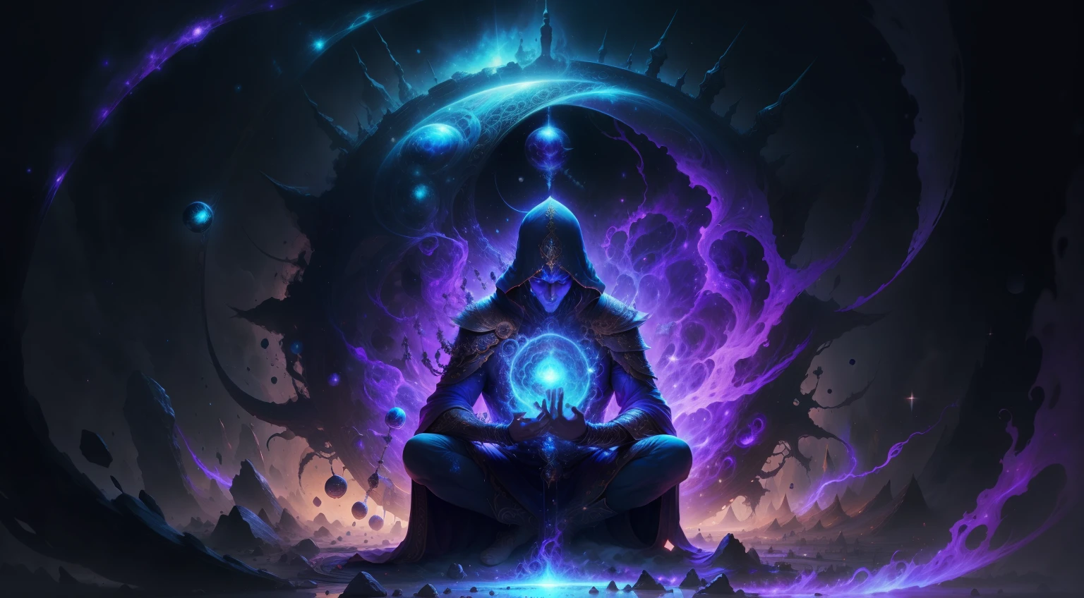 mago velho, intelectual, An enigmatic background, universo, mystique, cosmico