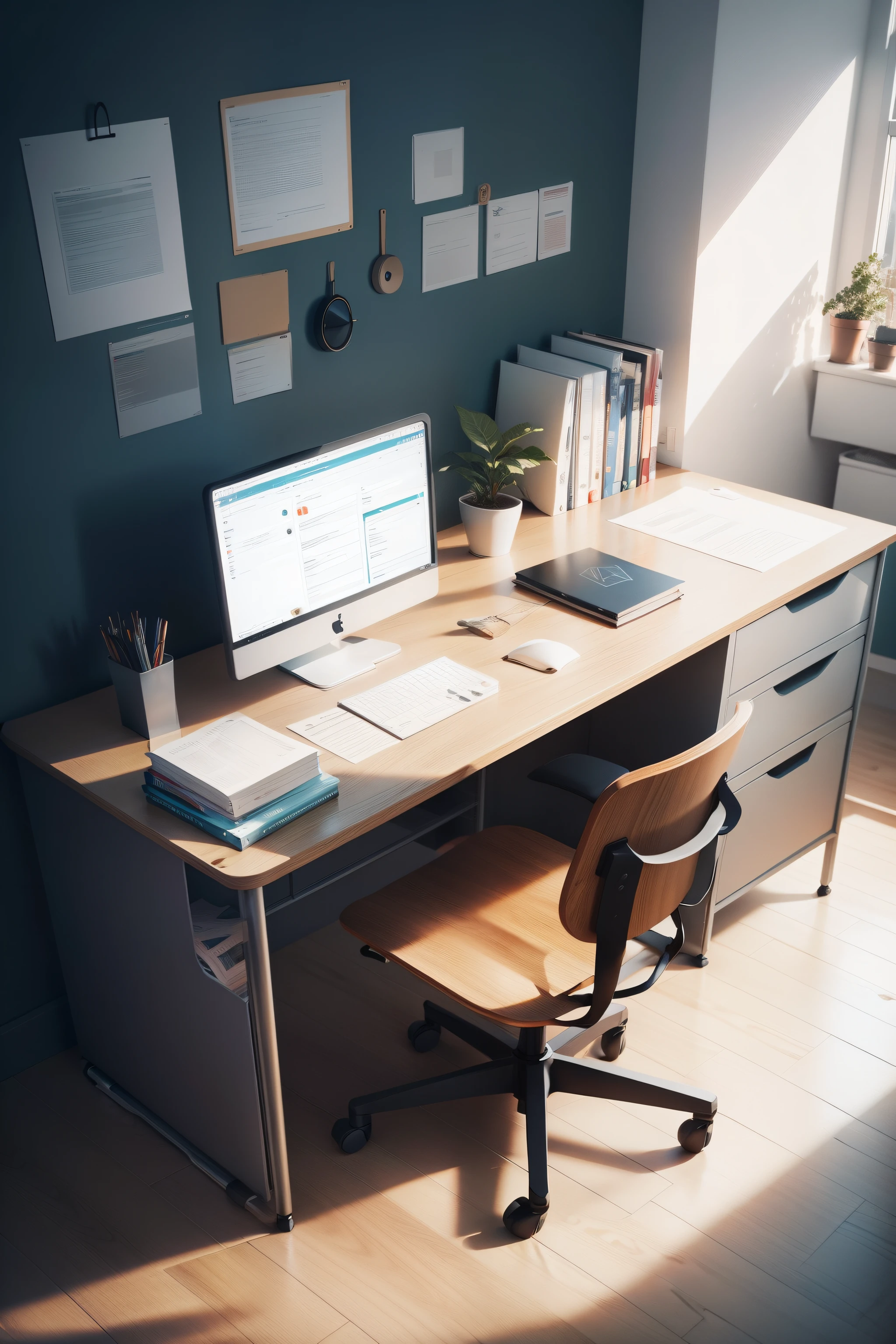 desks,nerds,a person,Read，illustratio, Minimalism, Simple color scheme, Ui Illustration