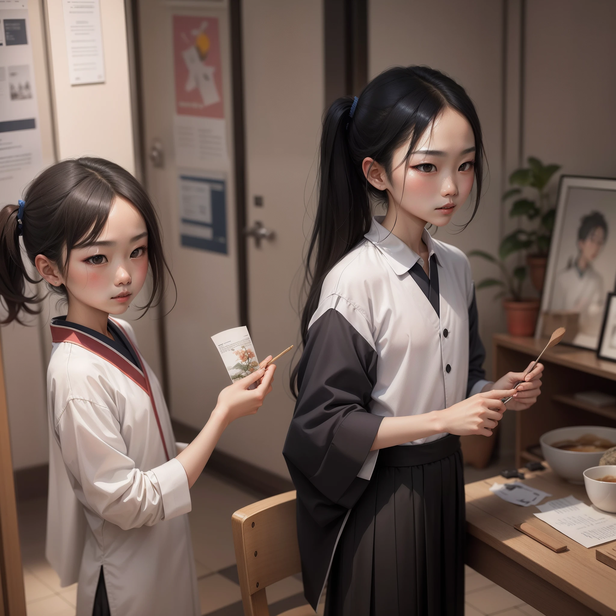Shen He，校服，youthfulness