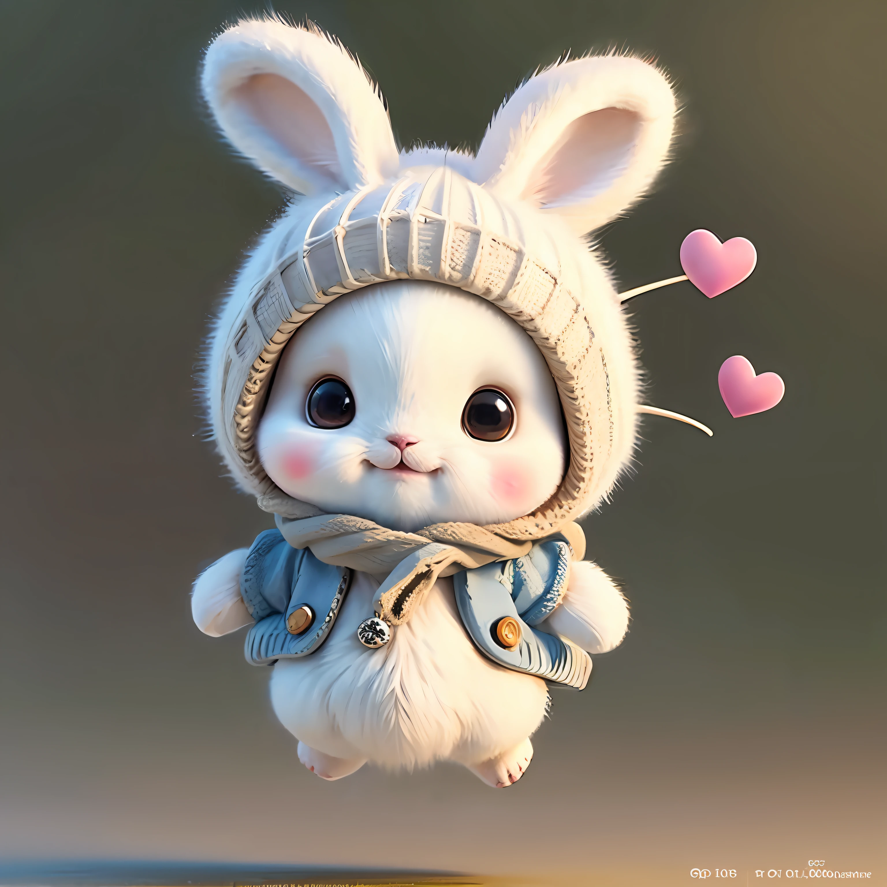 cute chibi bunny, white background, rabbit, chibi, cute, avatar bunny, jumping