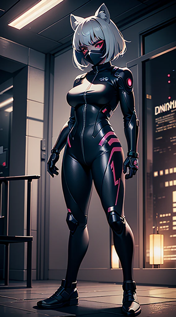 (extremely detailed CG unity 16k wallpaper:1.1), (Denoising strength: 1.45), (tmasterpiece:1.37), Agent raccoon cyberpunk style full body, Tech armor, Masks have no face