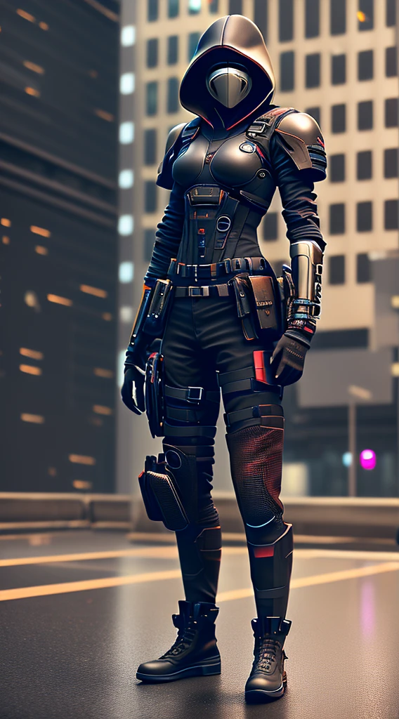 (extremely detailed CG unity 16k wallpaper:1.1), (Denoising strength: 1.45), (tmasterpiece:1.37), Agent raccoon cyberpunk style full body, Tech armor, Masks have no face