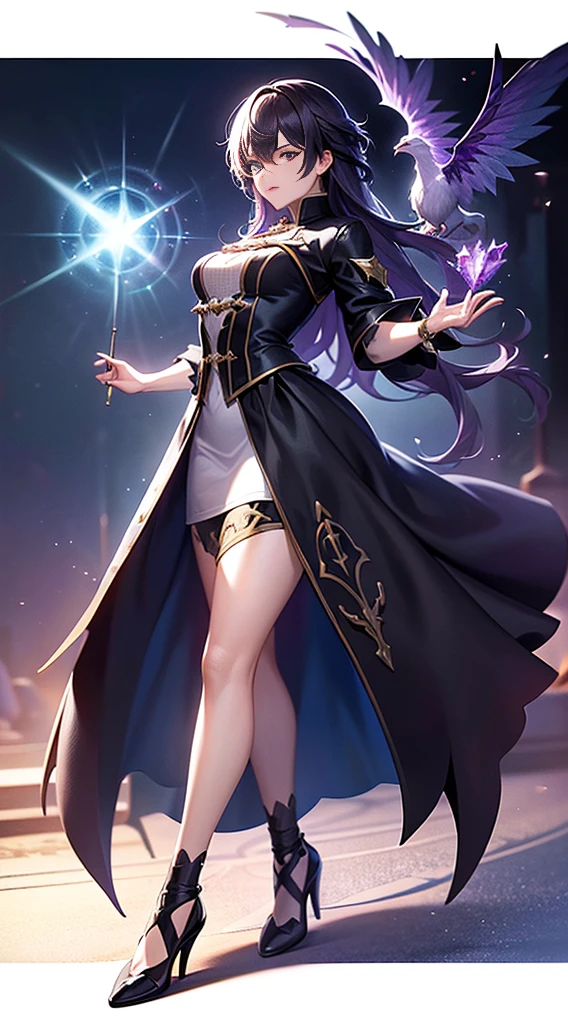 Fantasy character Harry Potter, (Full body posing:1.5), (colorful:1.2), Dynamic angle, (extremely detailed CG unity 16k wallpaper:1.1), (Denoising strength: 1.45), (tmasterpiece:1.37), Hyperrealistic, powerful, god rays, sparkle, UHD, masterpiece
